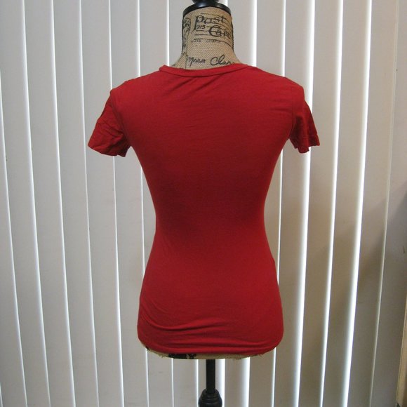 NWOT Express red graphic tee t shirt top XS extra small - Picture 4 of 6